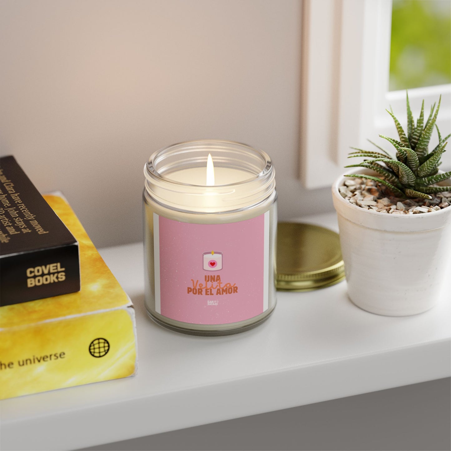 Scented Candle - Una Vela Por El Amor (Coconut Apricot Wax) - Perfect Gift for Romantic Occasions