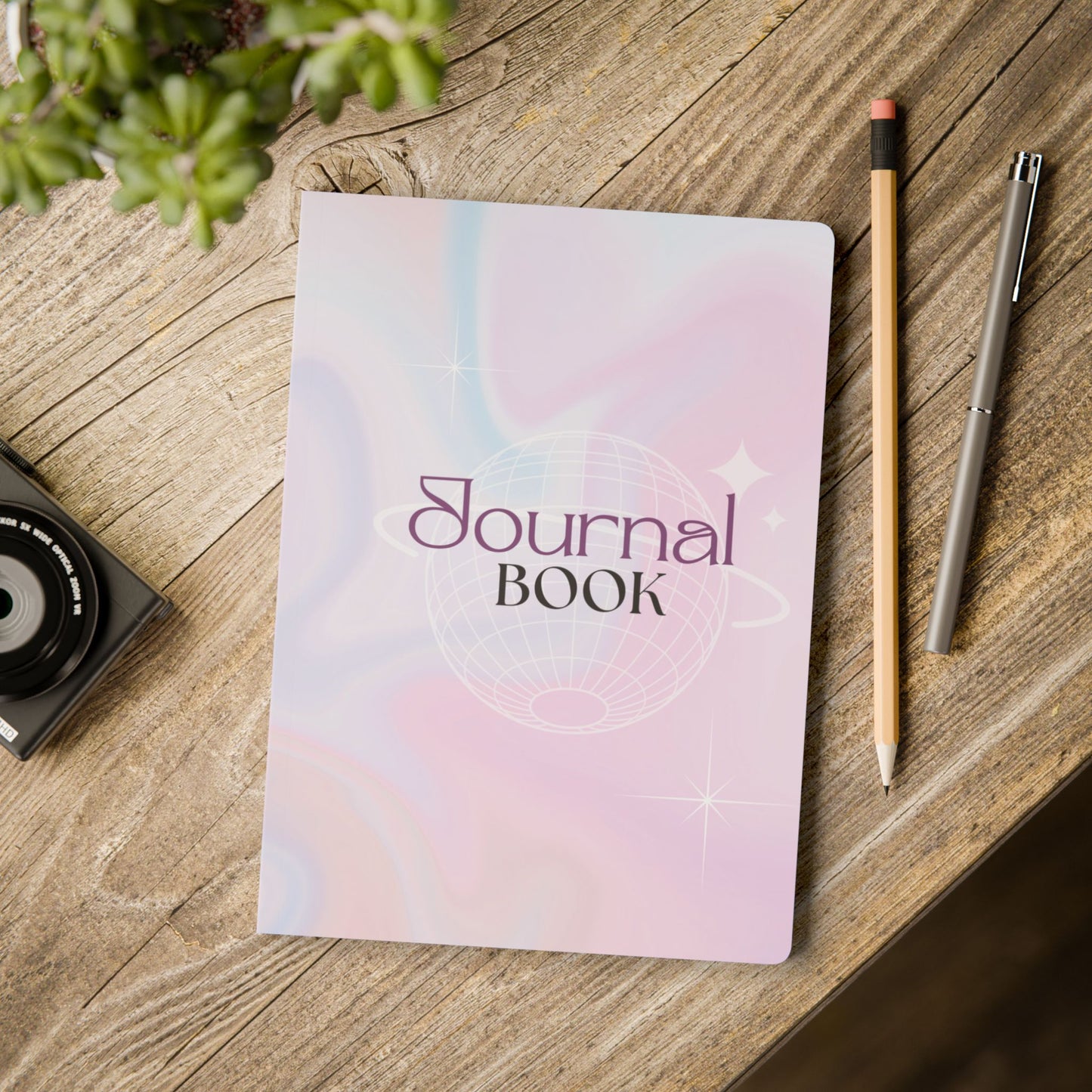 Pastel Cosmic Softcover Journal - Dreamy Writing Notebook with Inside Prints