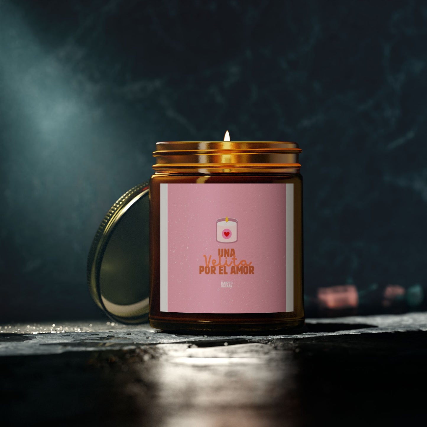 Scented Candle - Una Vela Por El Amor (Coconut Apricot Wax) - Perfect Gift for Romantic Occasions