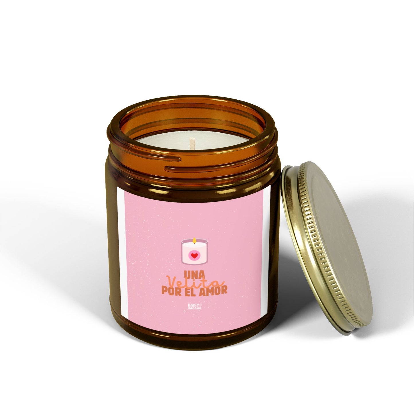 Scented Candle - Una Vela Por El Amor (Coconut Apricot Wax) - Perfect Gift for Romantic Occasions