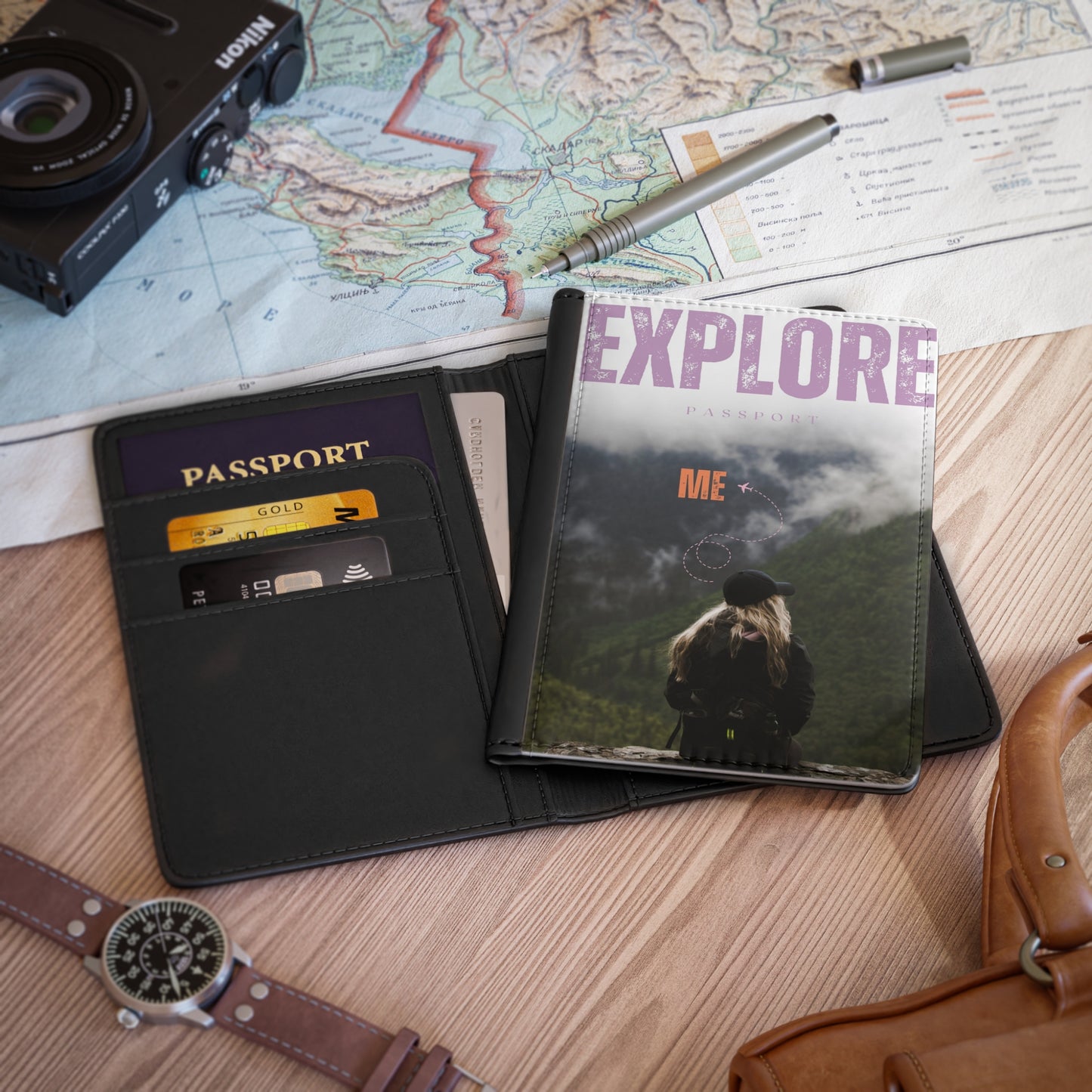 Personalized Passport Cover – Stylish PU Faux Leather Travel Accessory with RFID Protection