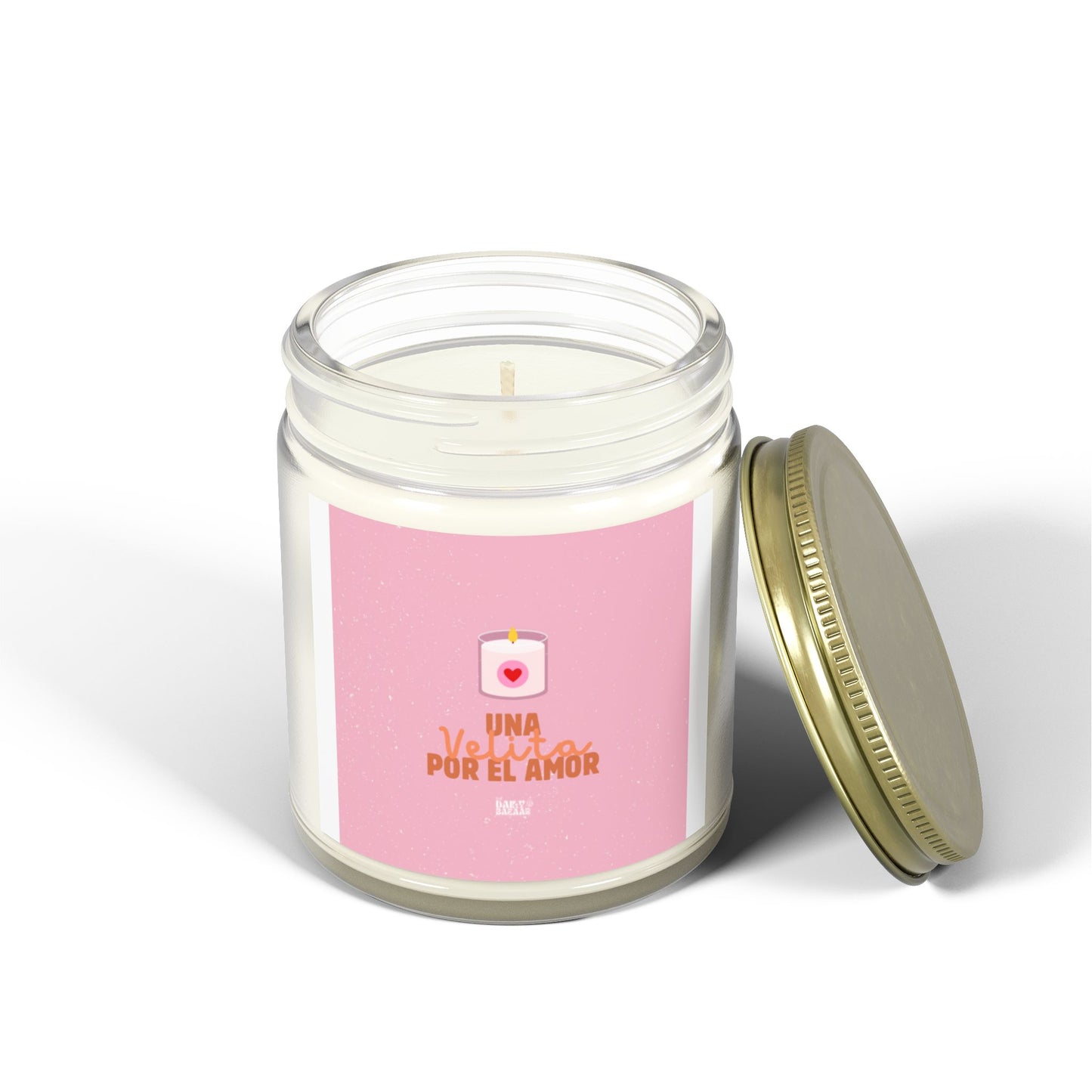 Scented Candle - Una Vela Por El Amor (Coconut Apricot Wax) - Perfect Gift for Romantic Occasions