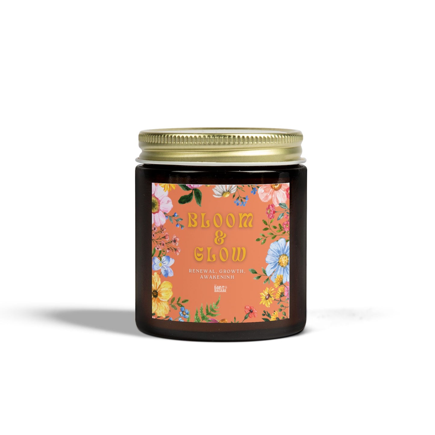 Bloom & Glow Scented Candles - Coconut Apricot Wax (4oz & 9oz) for Relaxation & Aromatherapy
