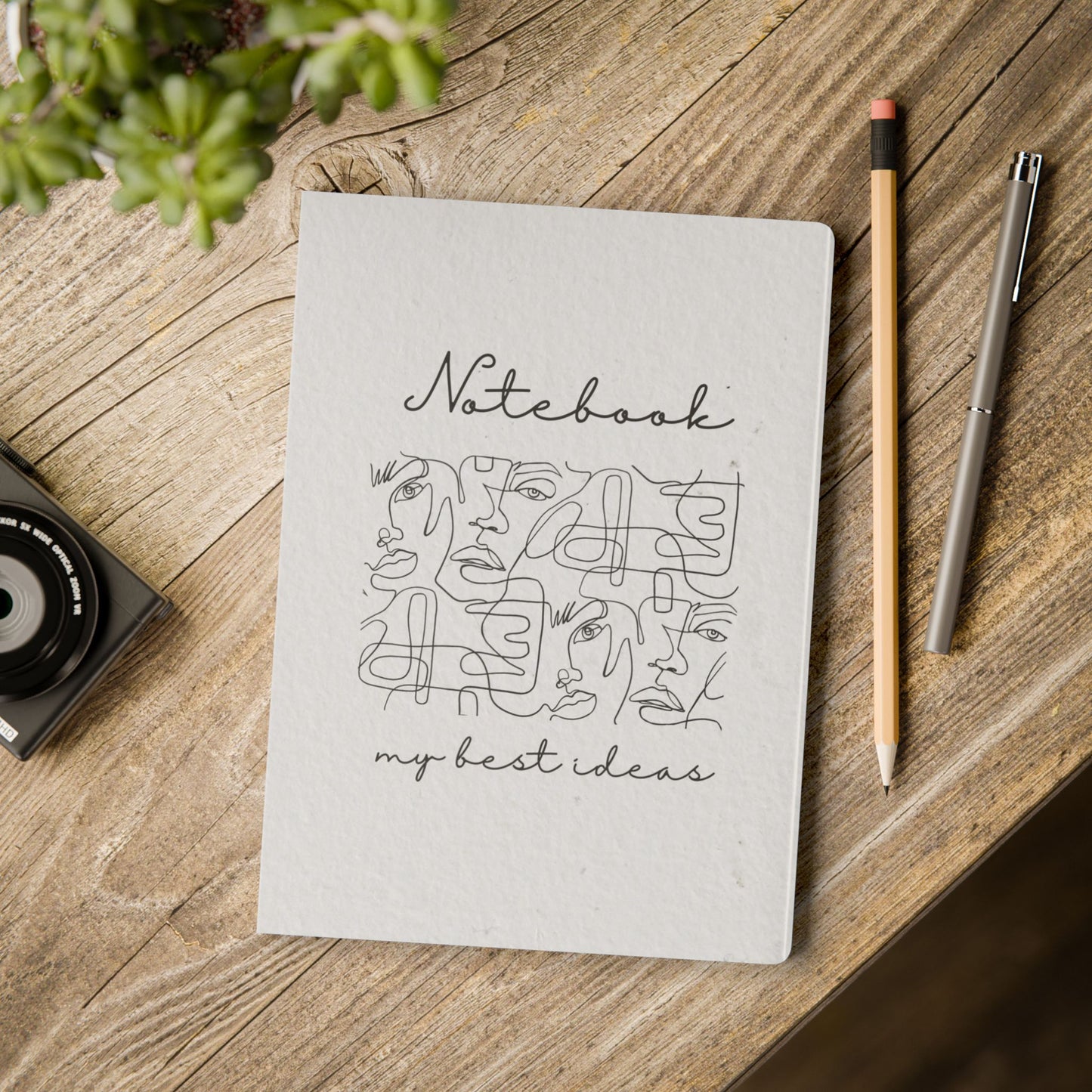 Minimalist Softcover Journal - 'My Best Ideas' with Inside Prints | Perfect for Creative Minds