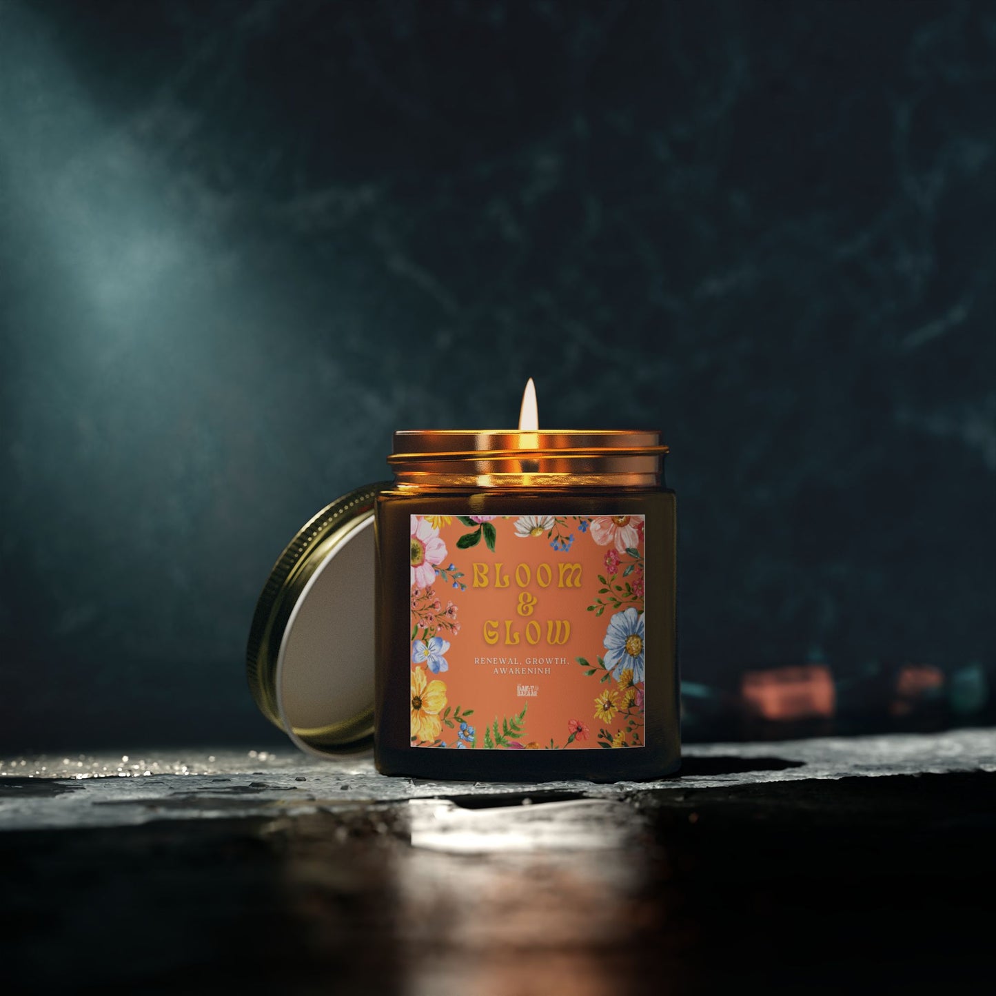 Bloom & Glow Scented Candles - Coconut Apricot Wax (4oz & 9oz) for Relaxation & Aromatherapy
