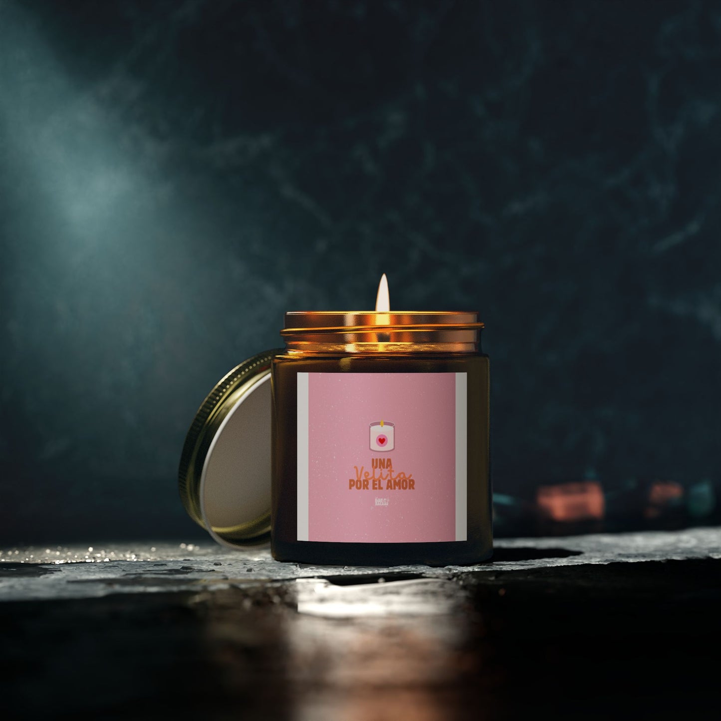 Scented Candle - Una Vela Por El Amor (Coconut Apricot Wax) - Perfect Gift for Romantic Occasions