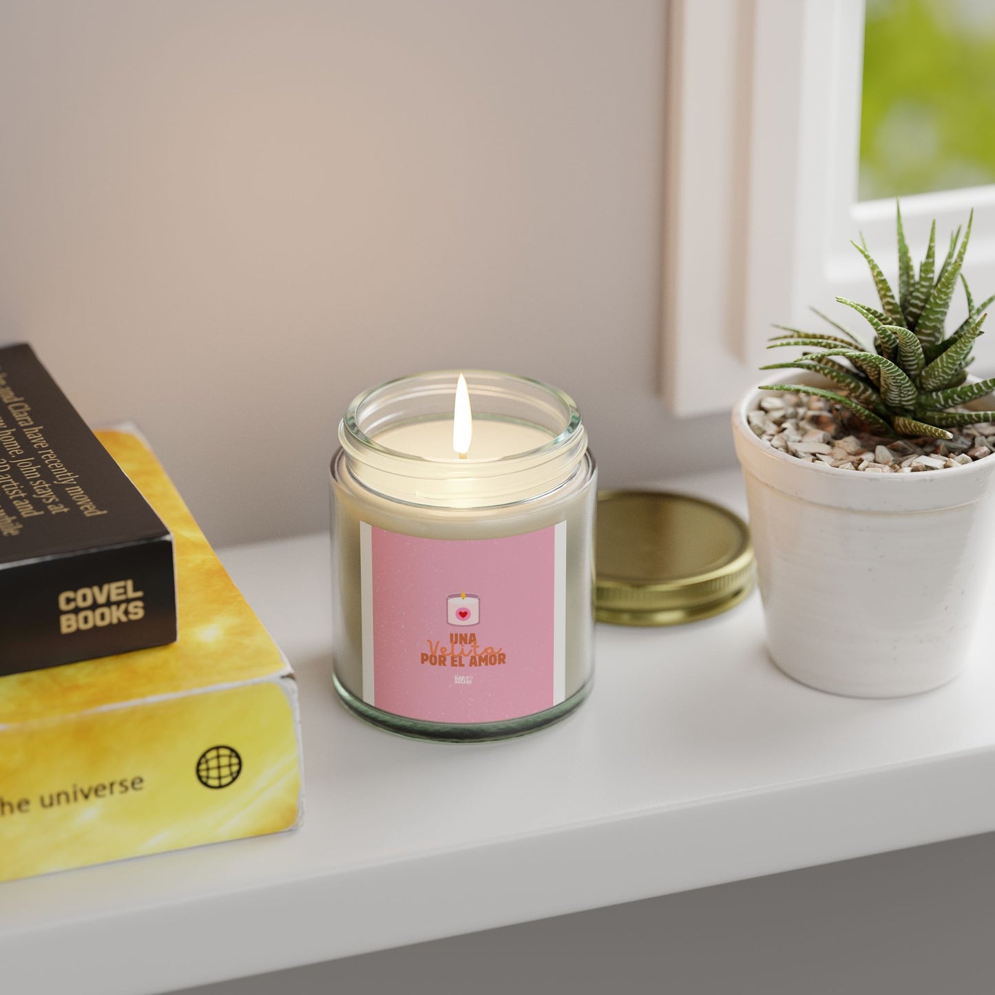 Scented Candle - Una Vela Por El Amor (Coconut Apricot Wax) - Perfect Gift for Romantic Occasions