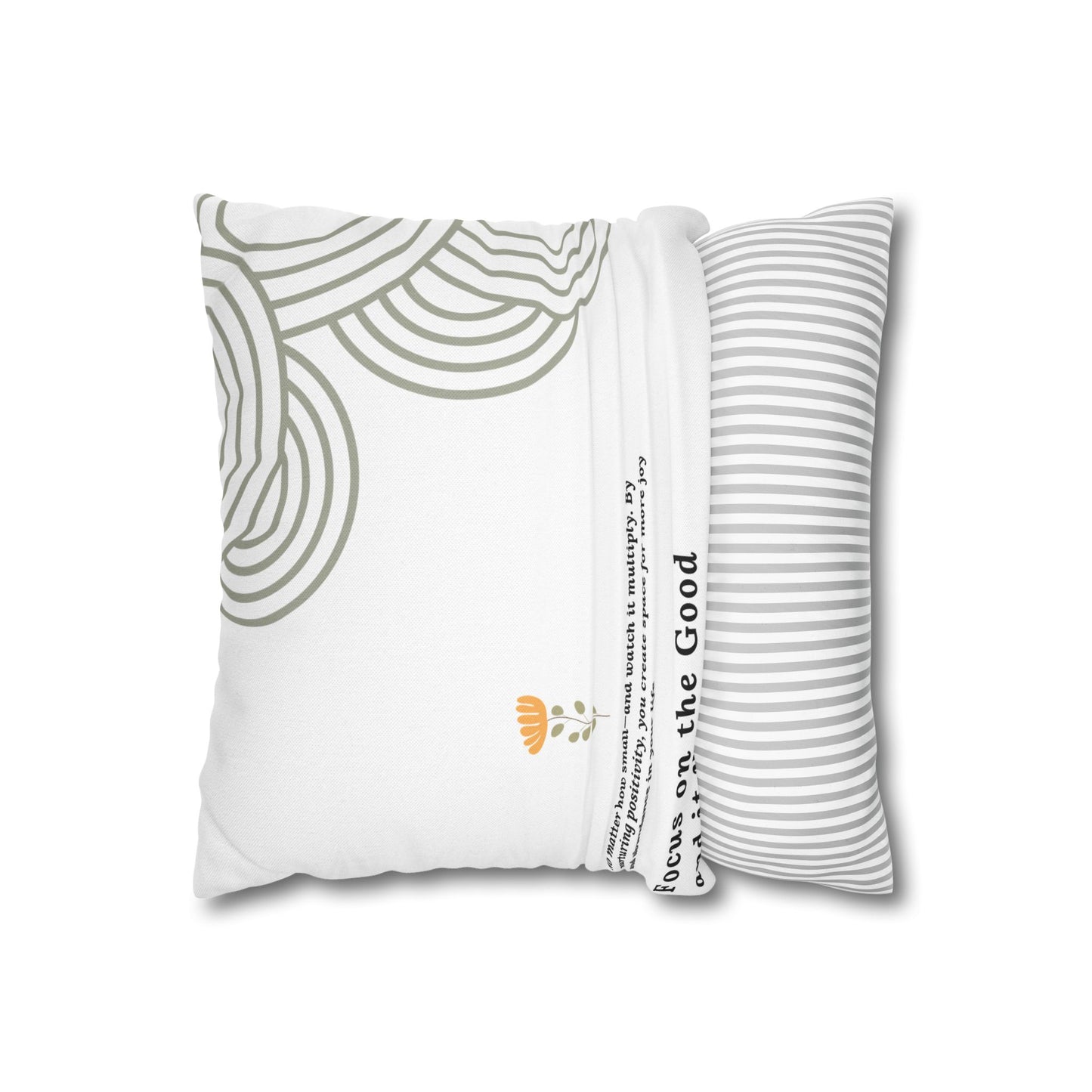Motivational Pillowcase with Boho and Mid-Century Design | Custom Quote Pillow Cover | Double-Sided Print Home Decor | Gift for Inspiration