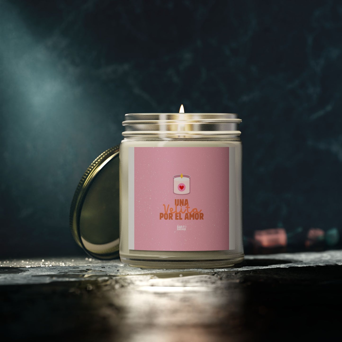 Scented Candle - Una Vela Por El Amor (Coconut Apricot Wax) - Perfect Gift for Romantic Occasions
