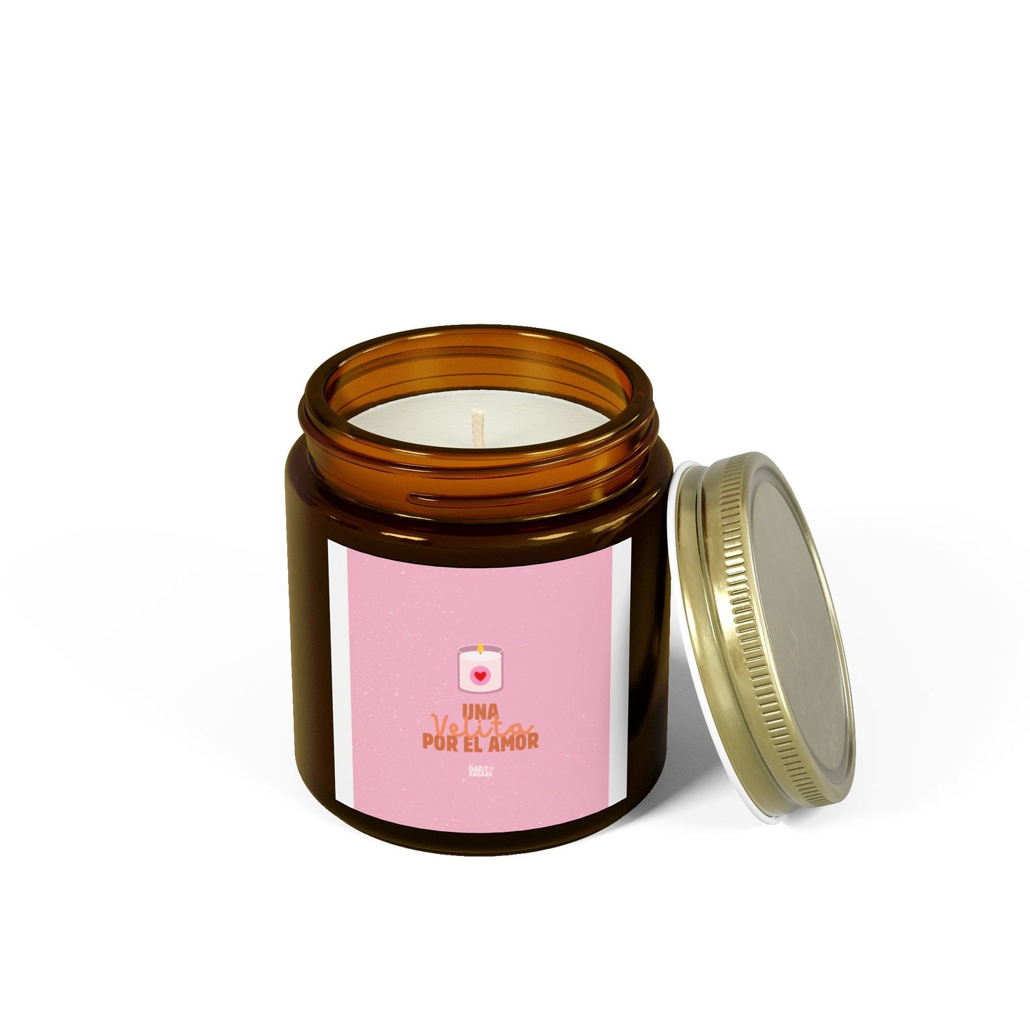 Scented Candle - Una Vela Por El Amor (Coconut Apricot Wax) - Perfect Gift for Romantic Occasions