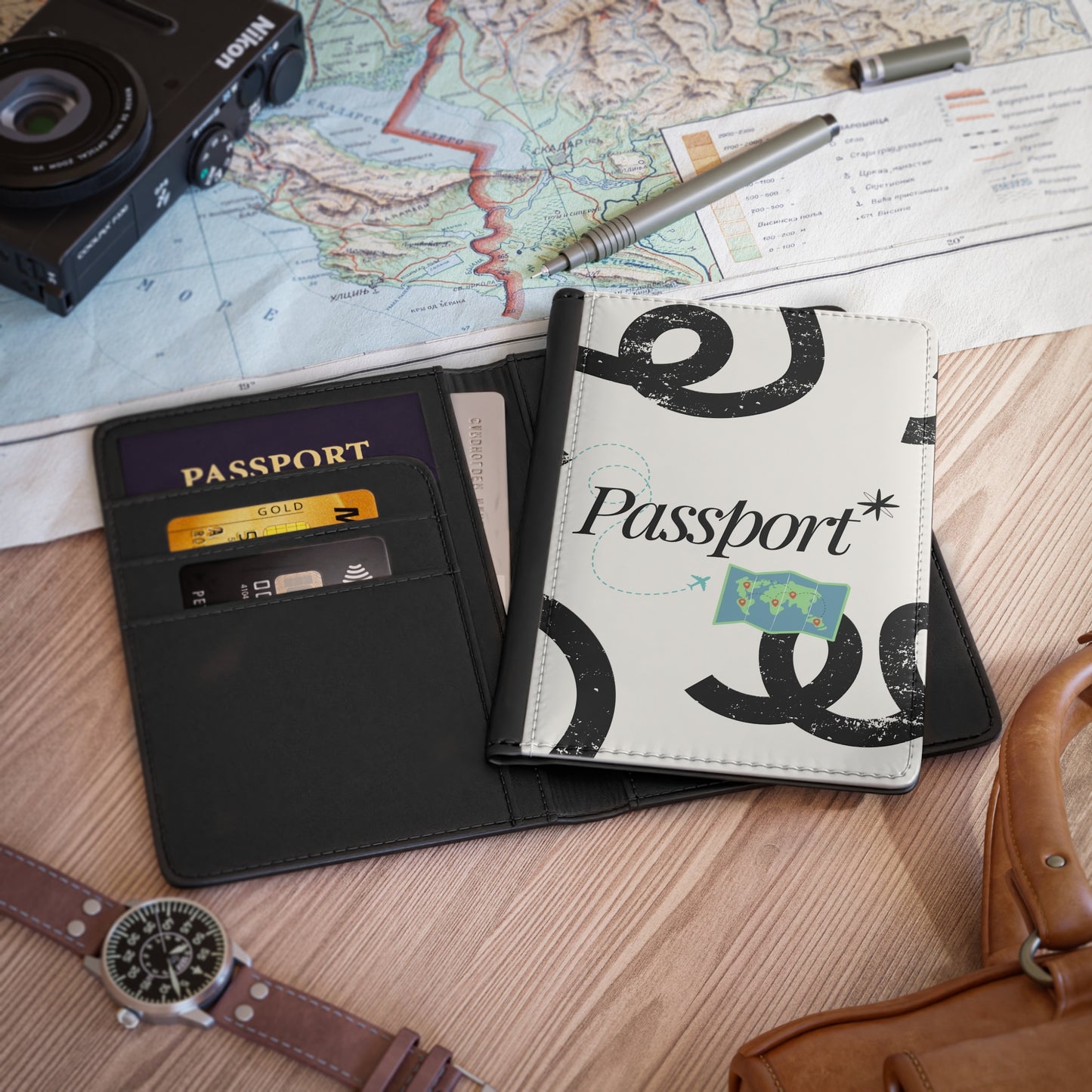 Personalized Passport Cover – Stylish PU Faux Leather Travel Accessory with RFID Protection
