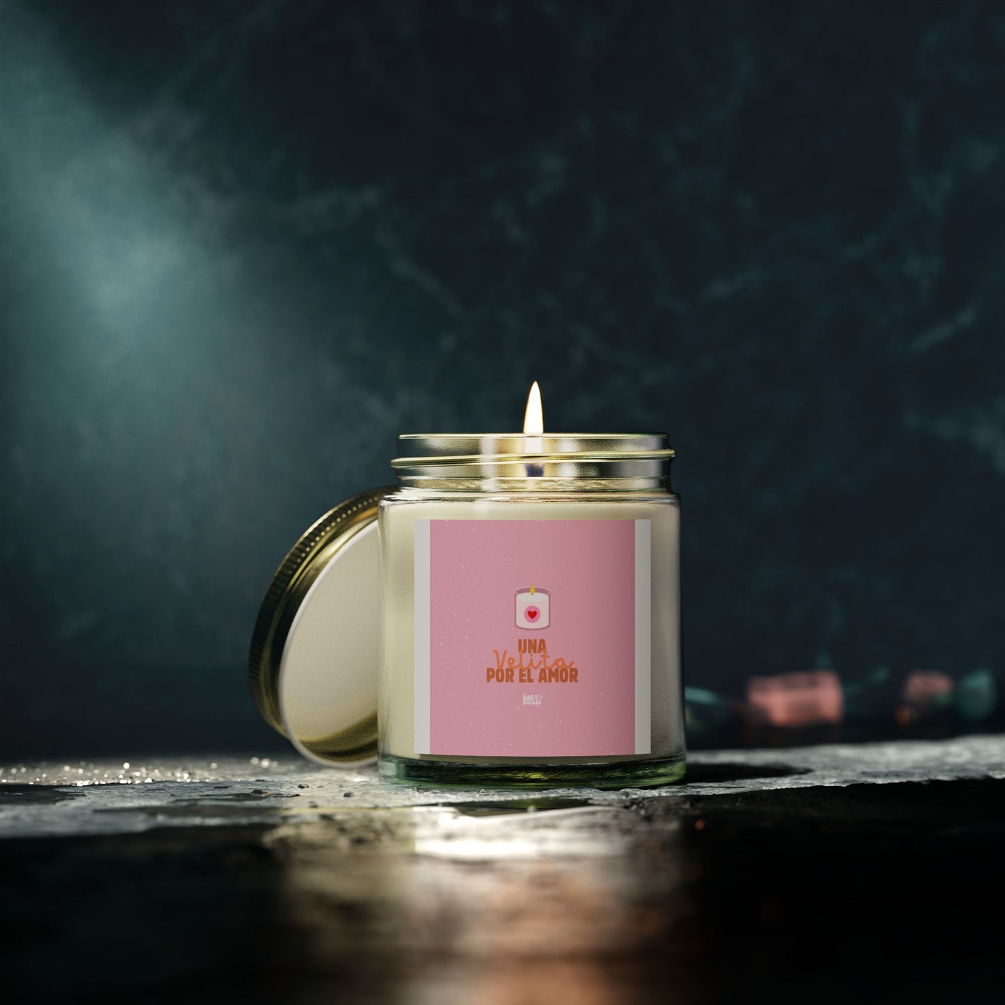 Scented Candle - Una Vela Por El Amor (Coconut Apricot Wax) - Perfect Gift for Romantic Occasions