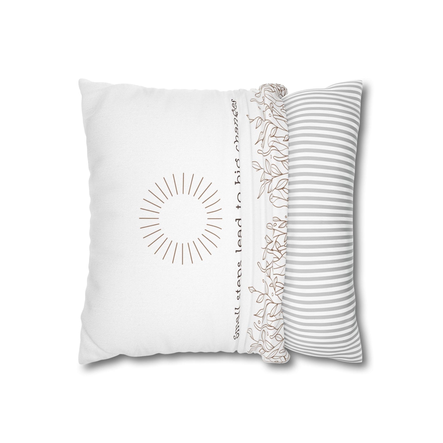 Motivational Pillowcase with Boho and Mid-Century Design | Custom Quote Pillow Cover | Double-Sided Print Home Decor | Gift for Inspiration