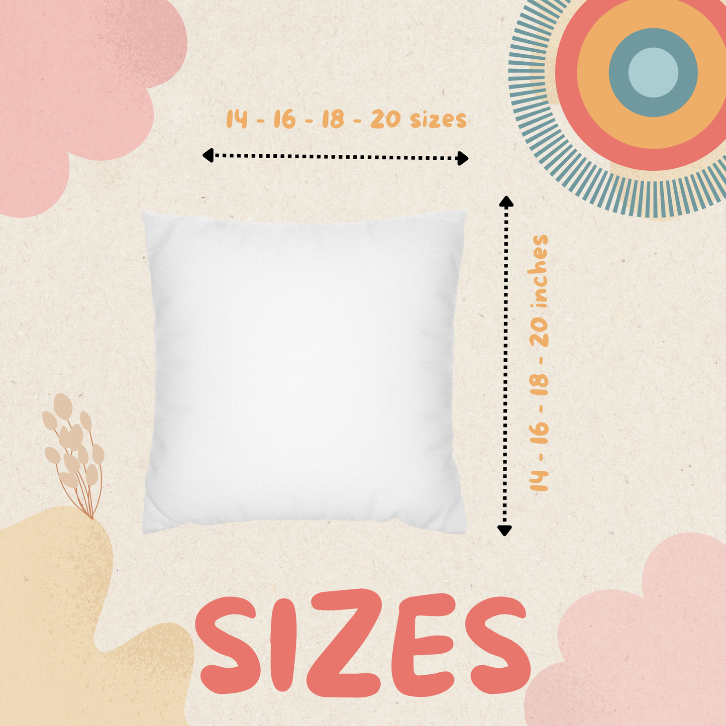 Motivational Pillowcase with Boho and Mid-Century Design | Custom Quote Pillow Cover | Double-Sided Print Home Decor | Gift for Inspiration