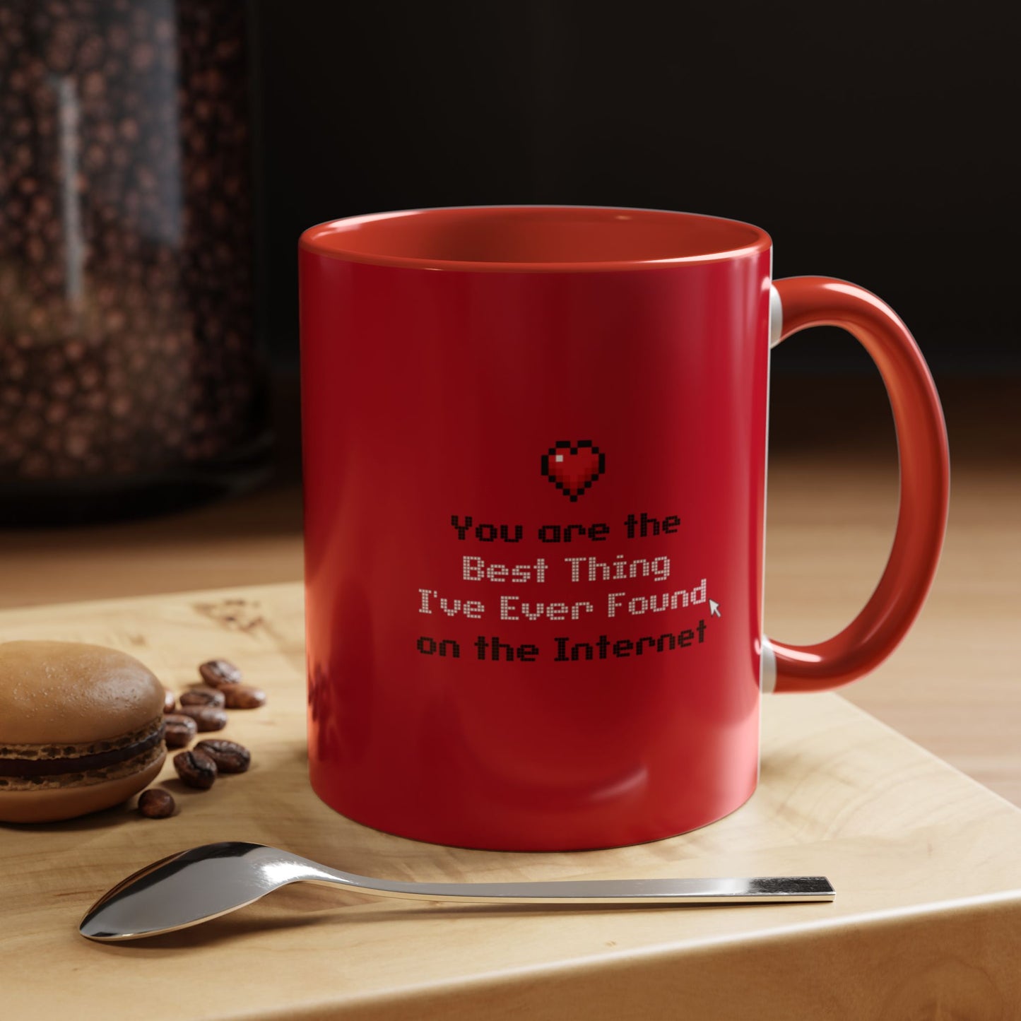 Funny Valentine’s Day Mug – “You’re the Best I Found on the Internet” – Unique Gift for Him, Her, or Couples