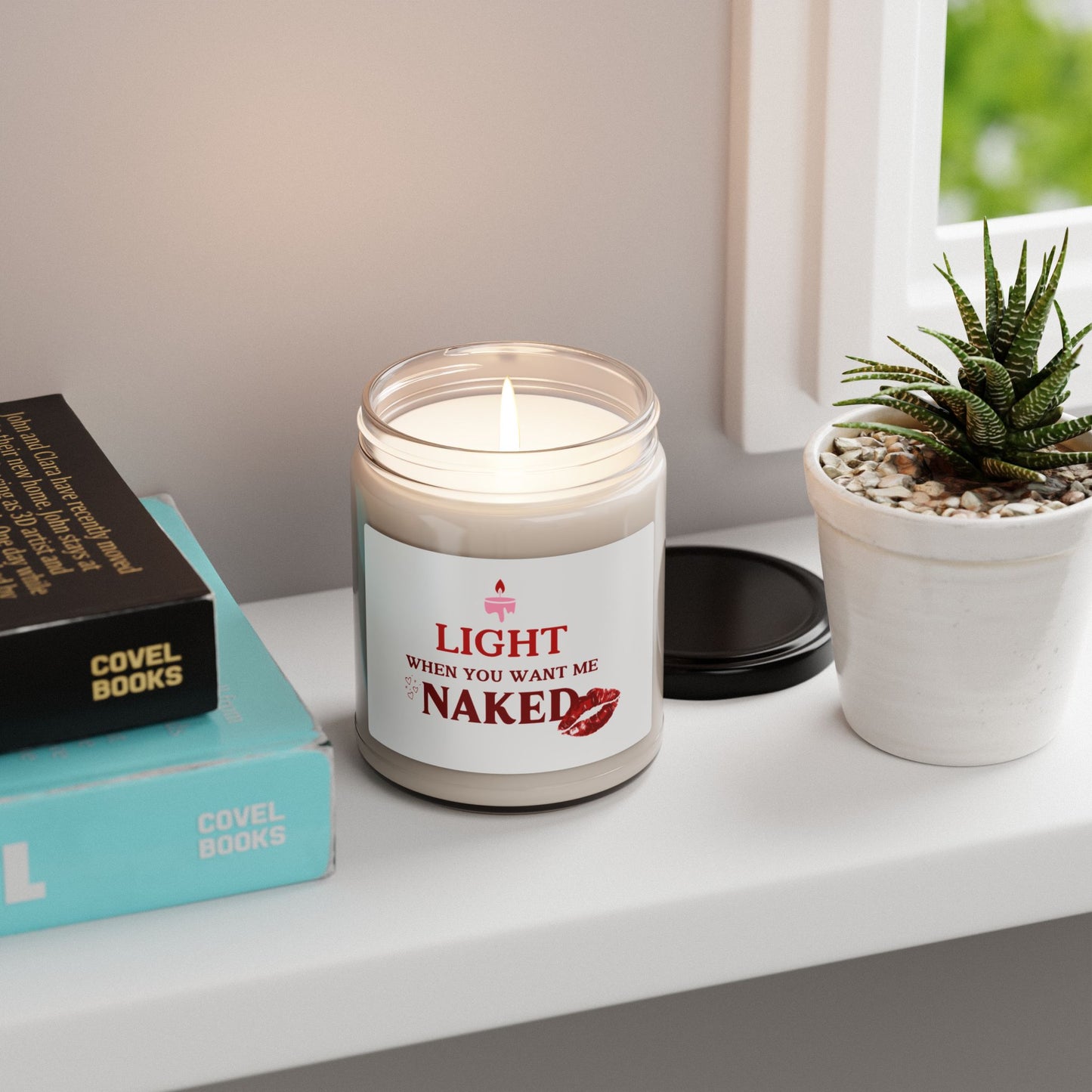 Funny Valentine’s Day Candle – “Light when you want me naked” – Hilarious Gift for Couples