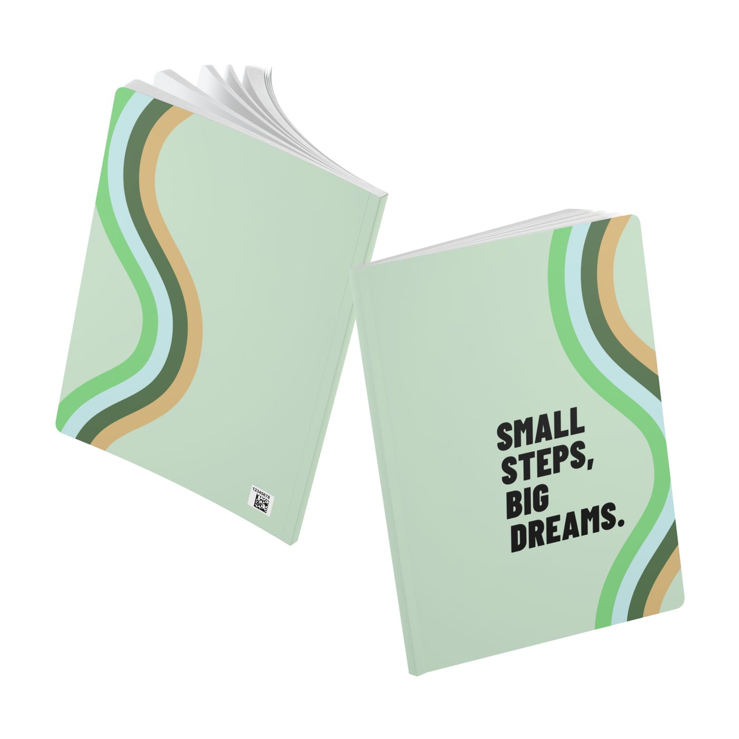 Inspiration Softcover Journal - 'Small Steps, Big Dreams' - Perfect for Goal Setting, Gifts & Self-Reflection