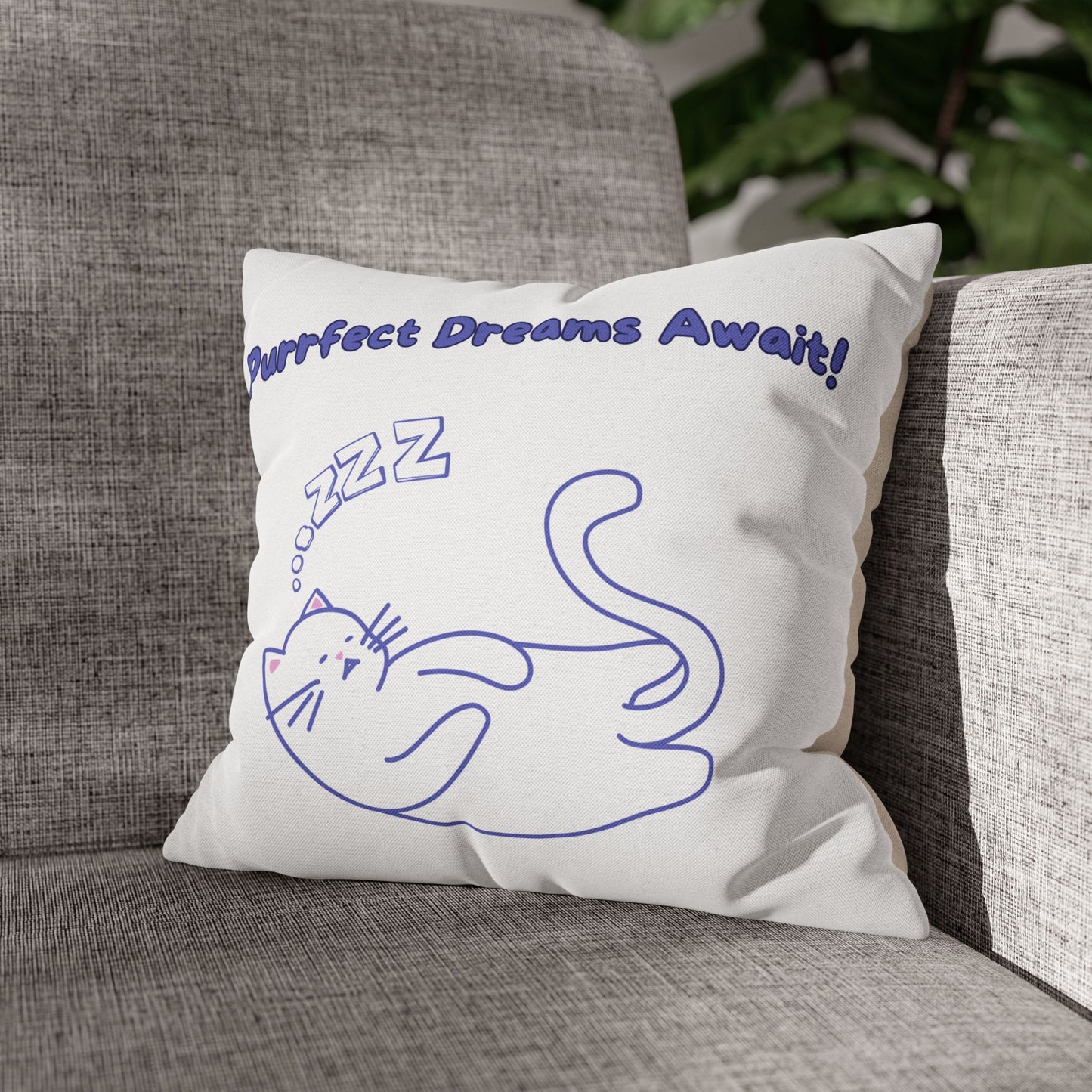 Cute Cat Lover Pillowcase – Funny Quote, Perfect Gift for Cat Parents, Him, Her, Friends