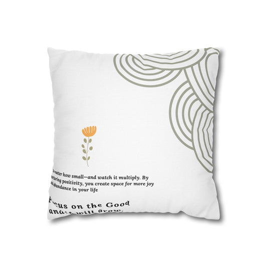 Motivational Pillowcase with Boho and Mid-Century Design | Custom Quote Pillow Cover | Double-Sided Print Home Decor | Gift for Inspiration