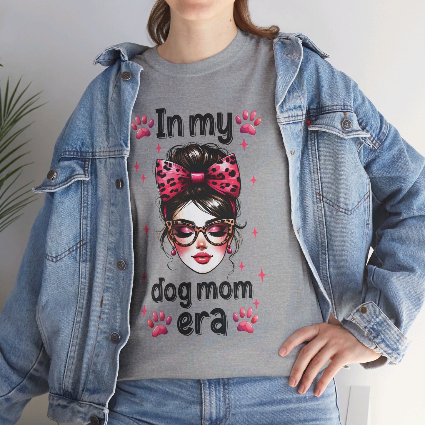 Unisex Heavy Cotton Tee, In My Dog Mom Era