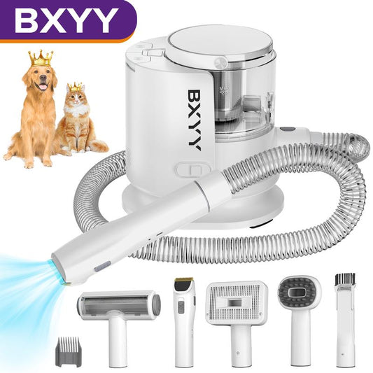 BXYY Dog Grooming Kit & 5 in 1 Pet Vacuum,1.5L Dog Hair Vacuum with 99% Suction,Dog & Cat Clippers,Shedding Brush,Christmas,Gift for Pet,#Holiday Haul